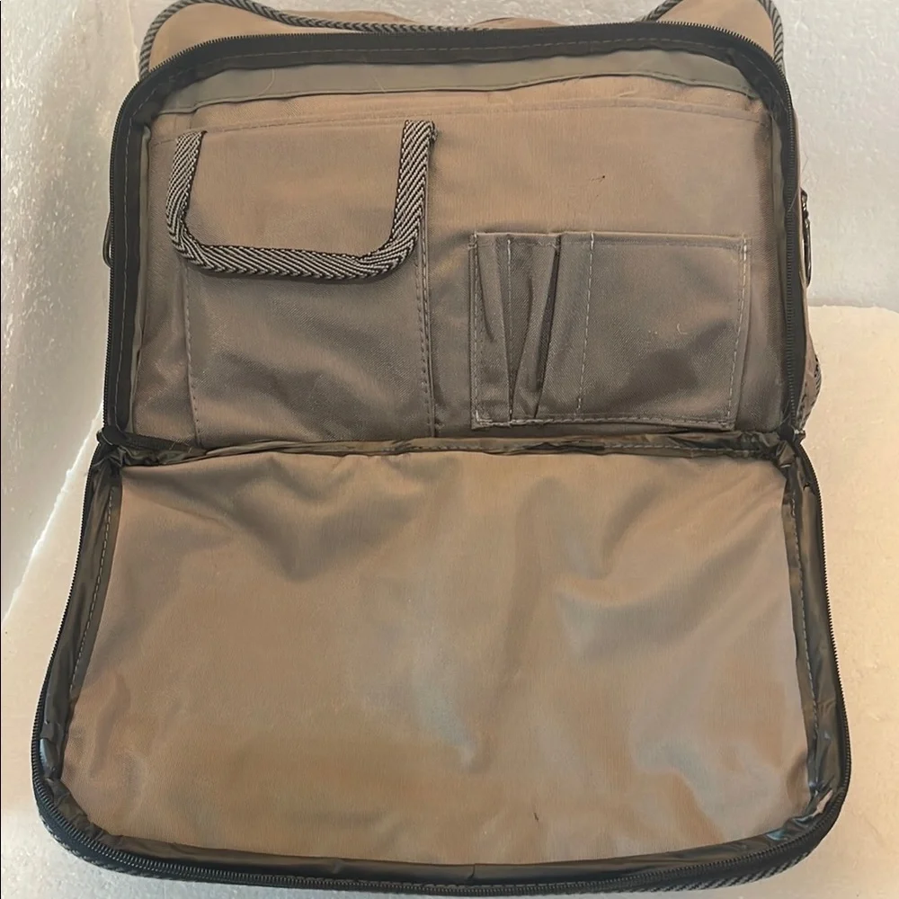 Vintage 90s Bentley Travel Bag soft sided nylon canvas gray